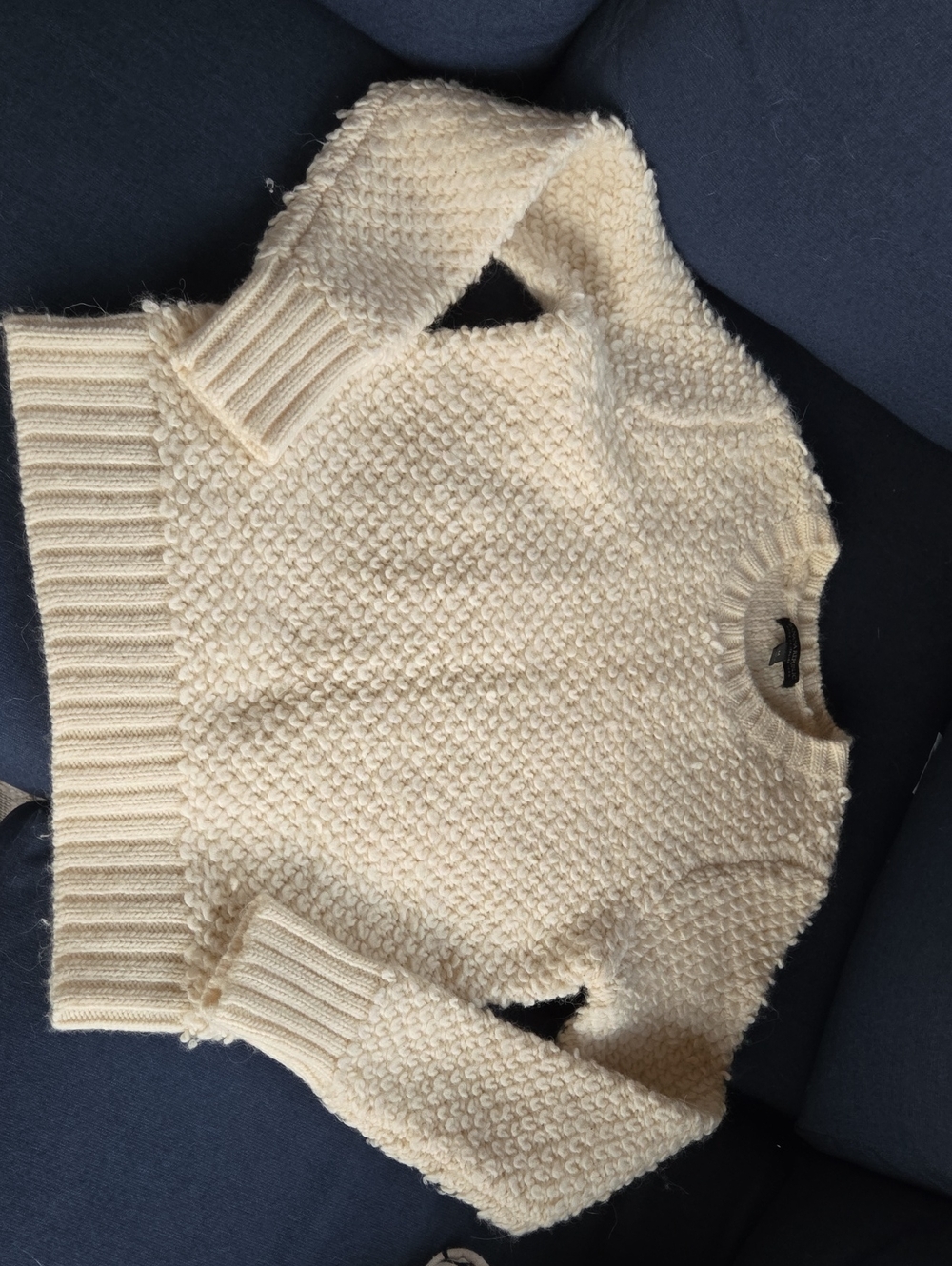 Banana Republic Made of Italian Yarn Wool Alpaca Crewneck Textured Knit Sweater - Picture 12 of 12